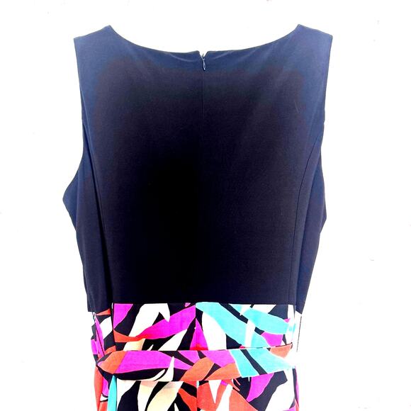 Nine West Wms 16 Sleeveless Black Geometric Abstract Print Flowy Maxi Dress - Picture 5 of 12